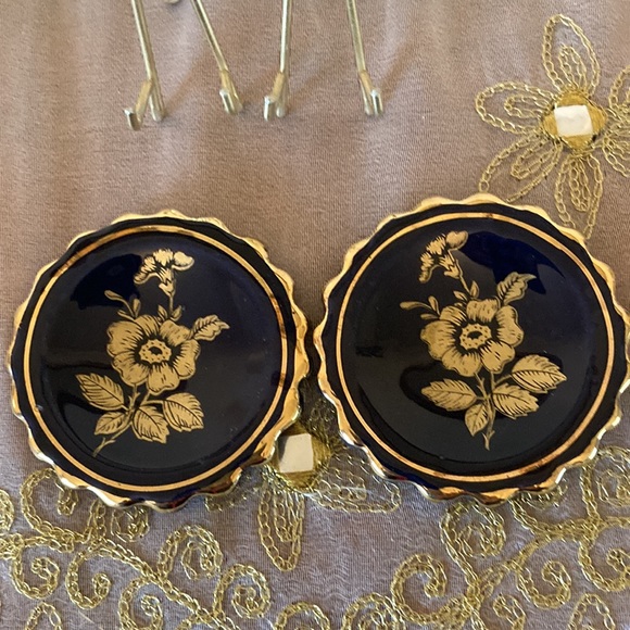 Set of 2 Miniature Small Decorative Plates with Stand. Handmade In Greece - Picture 4 of 7